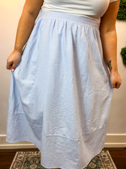 Blue Skies Ahead Midi Skirt
