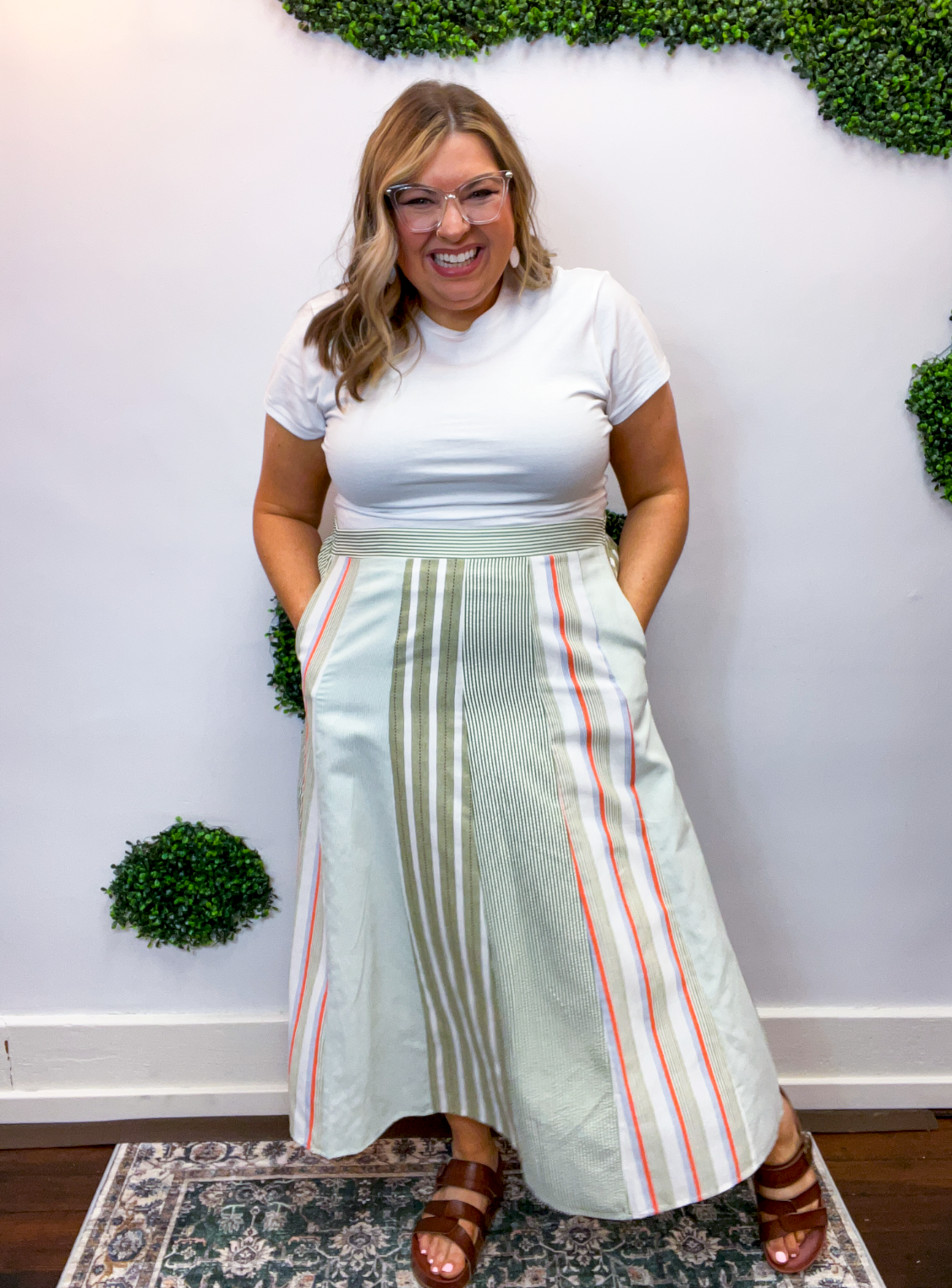 Sunny Row Stripe Skirt