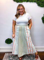 Sunny Row Stripe Skirt