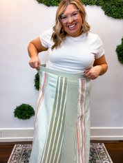 Sunny Row Stripe Skirt