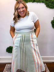 Sunny Row Stripe Skirt