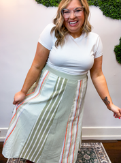 Sunny Row Stripe Skirt