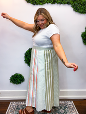 Sunny Row Stripe Skirt