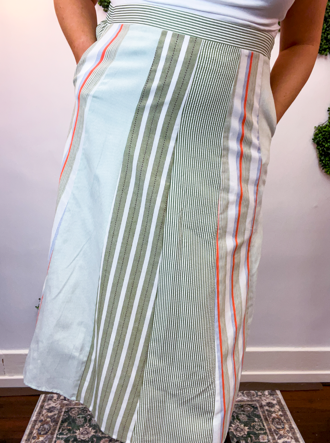 Sunny Row Stripe Skirt