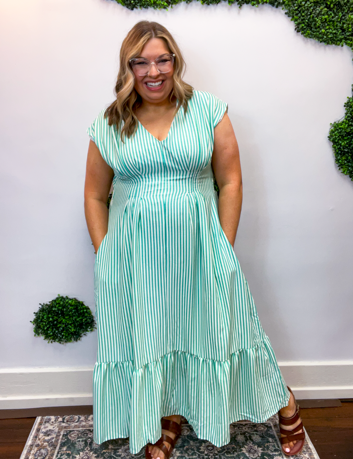 Mint Julep Stripe Maxi Dress *40% OFF * FINAL SALE*