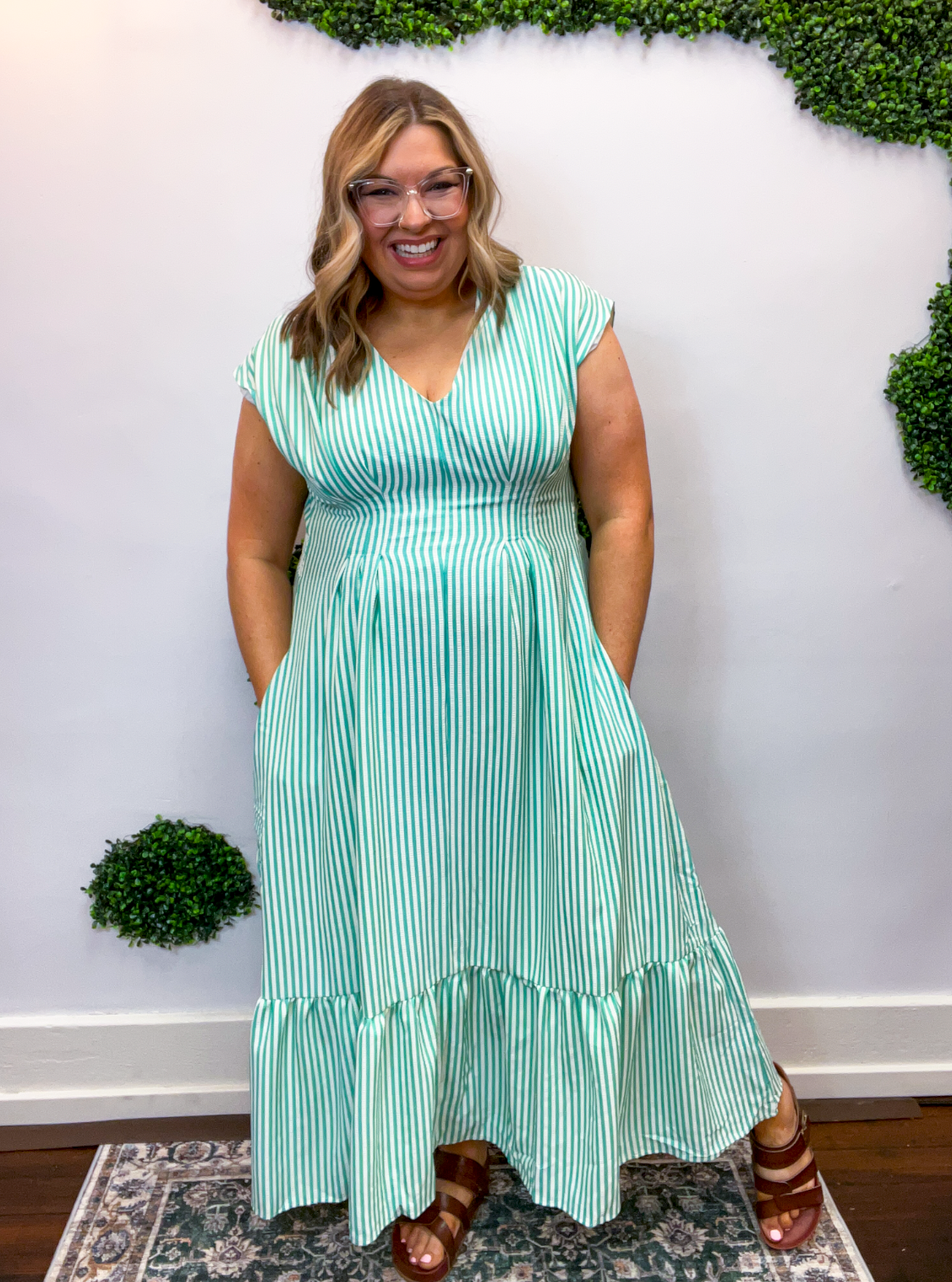 Mint Julep Stripe Maxi Dress