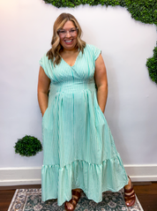 Mint Julep Stripe Maxi Dress
