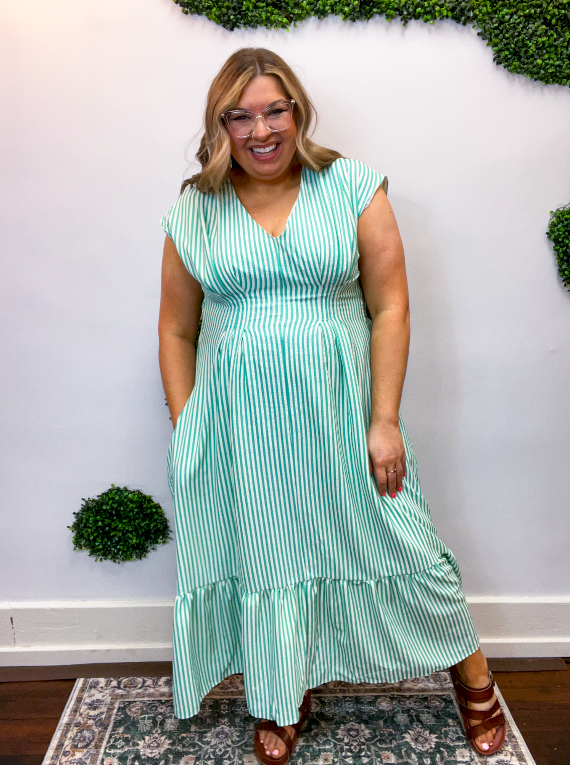 Mint Julep Stripe Maxi Dress