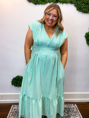 Mint Julep Stripe Maxi Dress