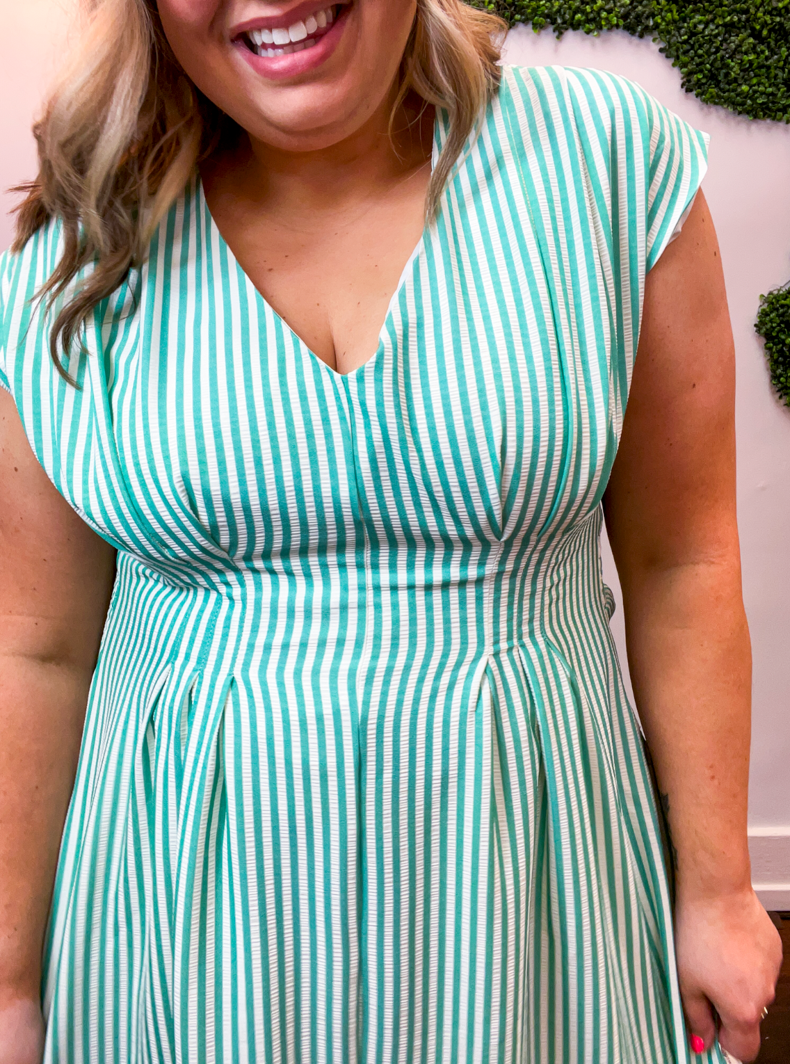 Mint Julep Stripe Maxi Dress Large