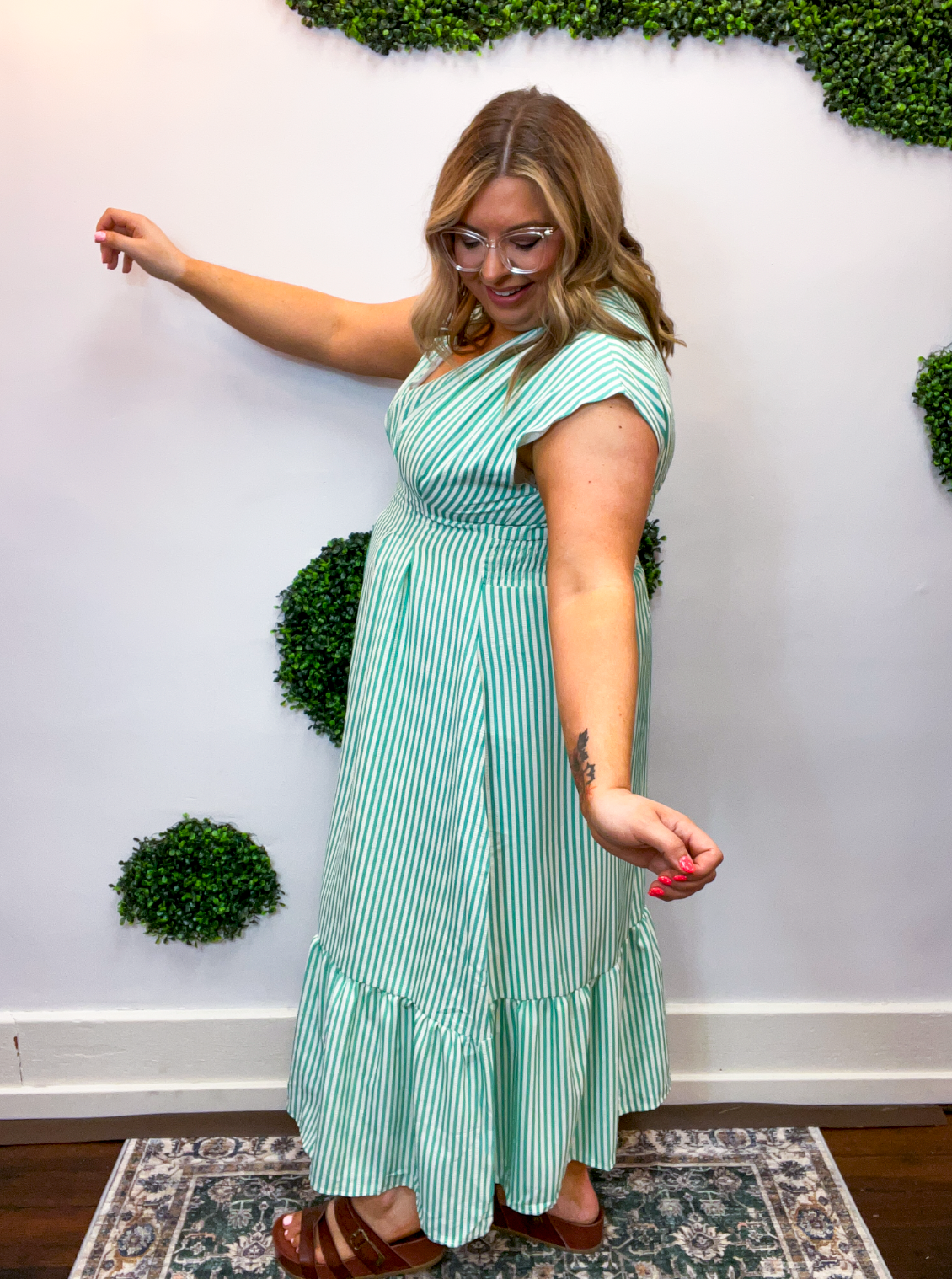 Mint Julep Stripe Maxi Dress