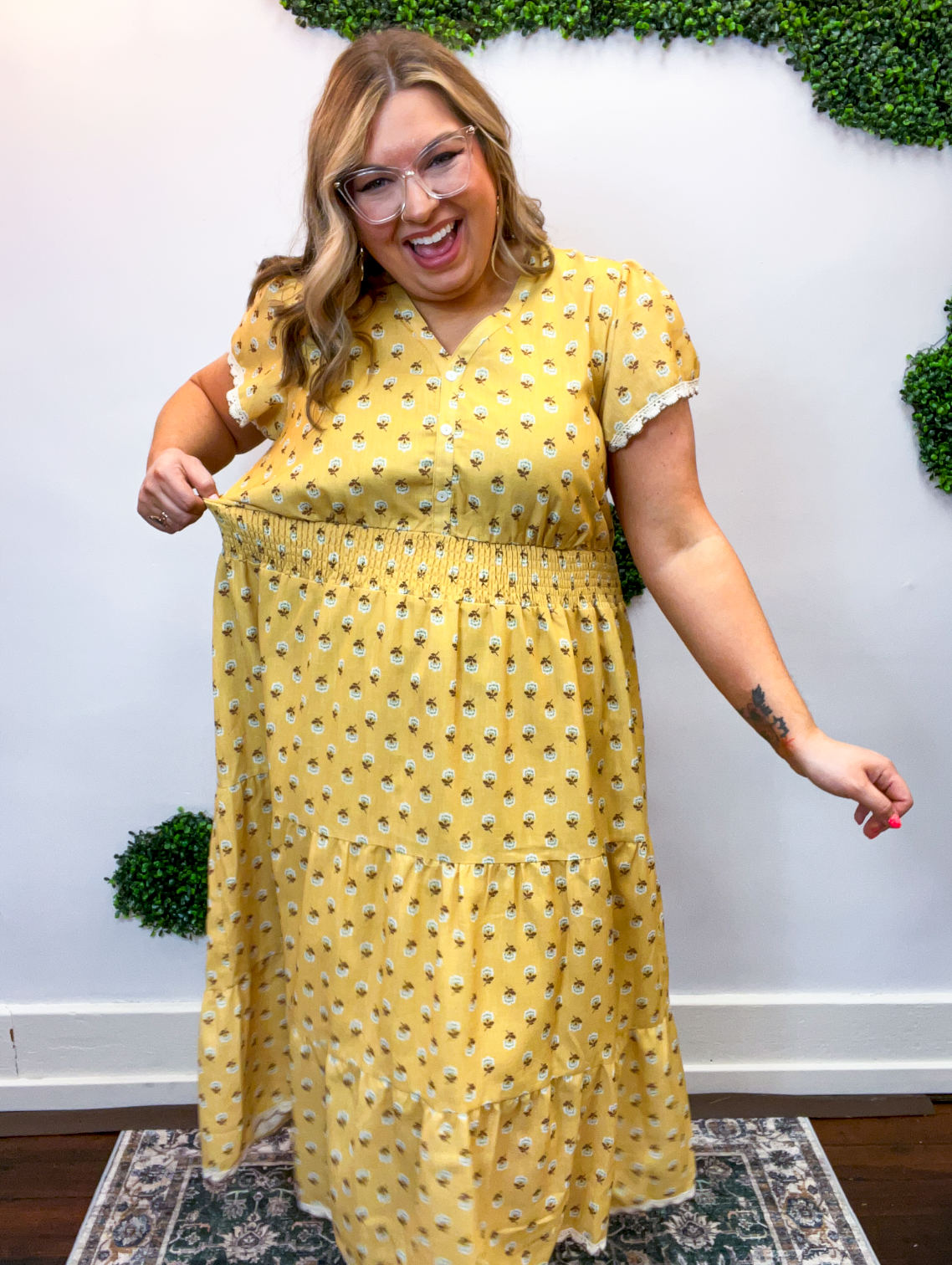 Honey & Clover Midi Dress