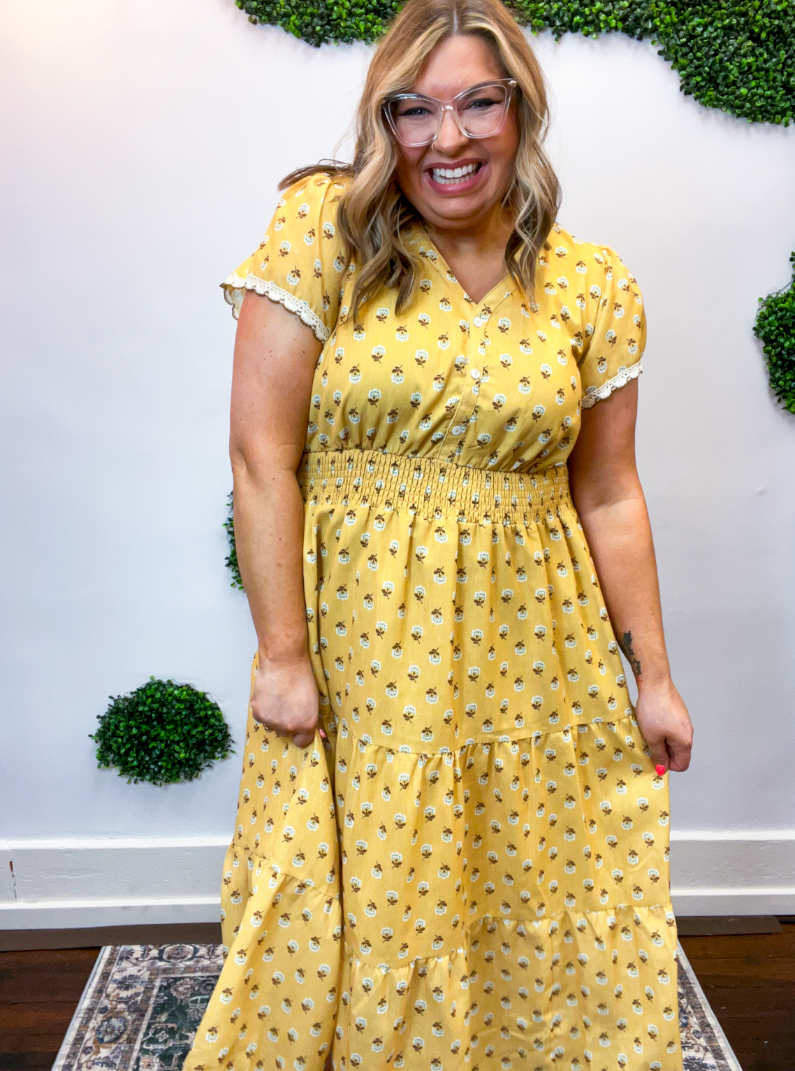 Honey & Clover Midi Dress