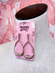 Gilded Dreams Teardrop Earrings in Cream *Final Sale*
