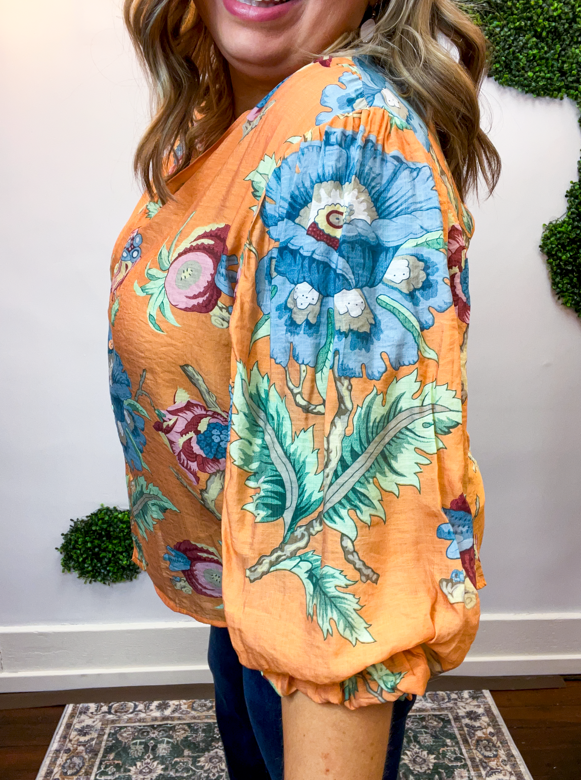 Tangerine Daydream Button Down Top