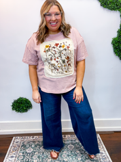 Pressed Petal Patch Top in Dusty Rose