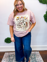 Pressed Petal Patch Top in Dusty Rose