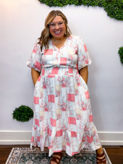 Wildflower Patchwork Midi Dress