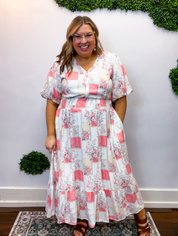 Wildflower Patchwork Midi Dress