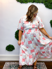Wildflower Patchwork Midi Dress