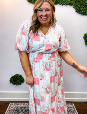 Wildflower Patchwork Midi Dress