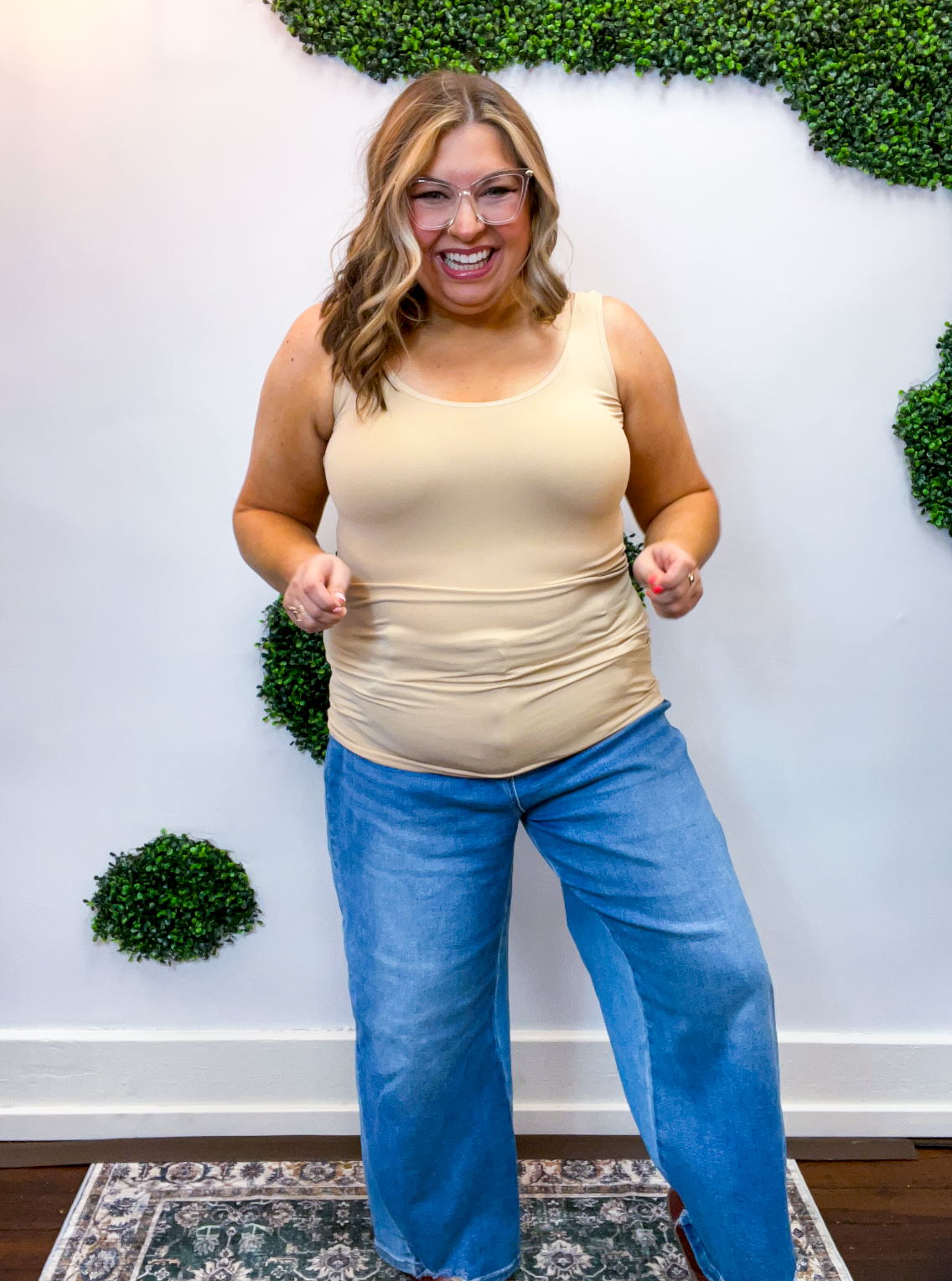Under It All Long Seamless Tank in Nude