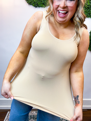 Under It All Long Seamless Tank in Nude