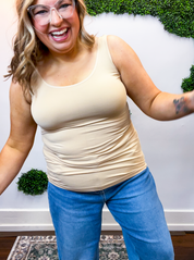 Under It All Long Seamless Tank in Nude