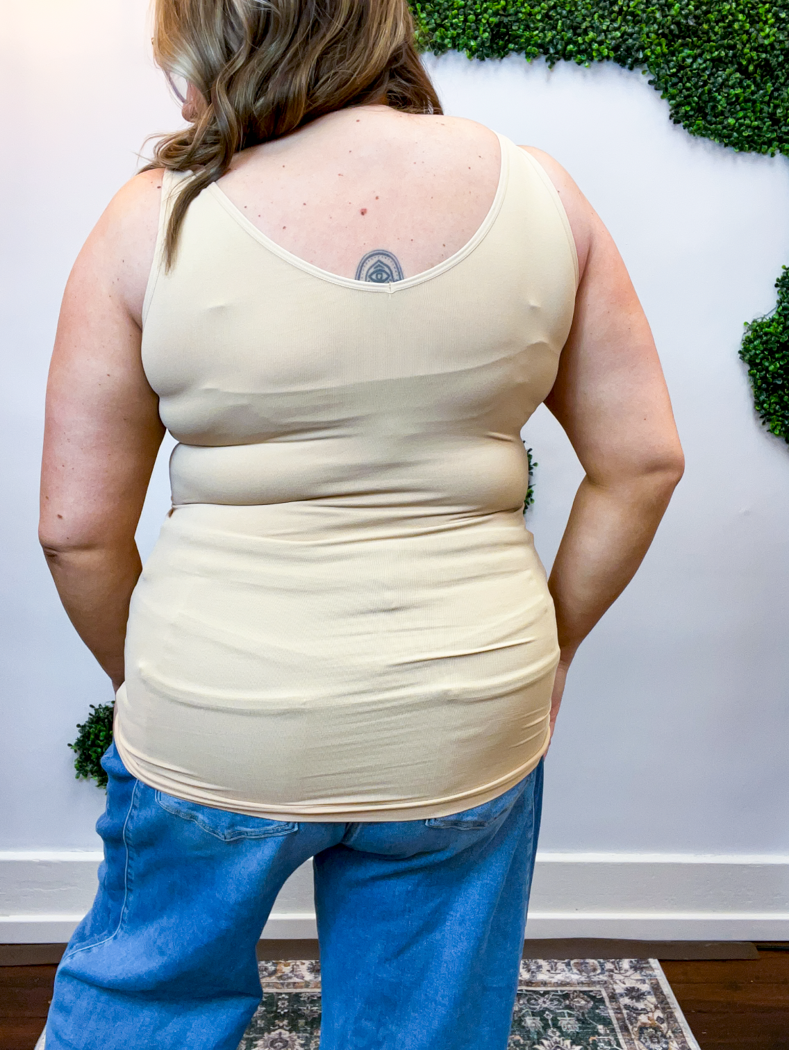 Under It All Long Seamless Tank in Nude