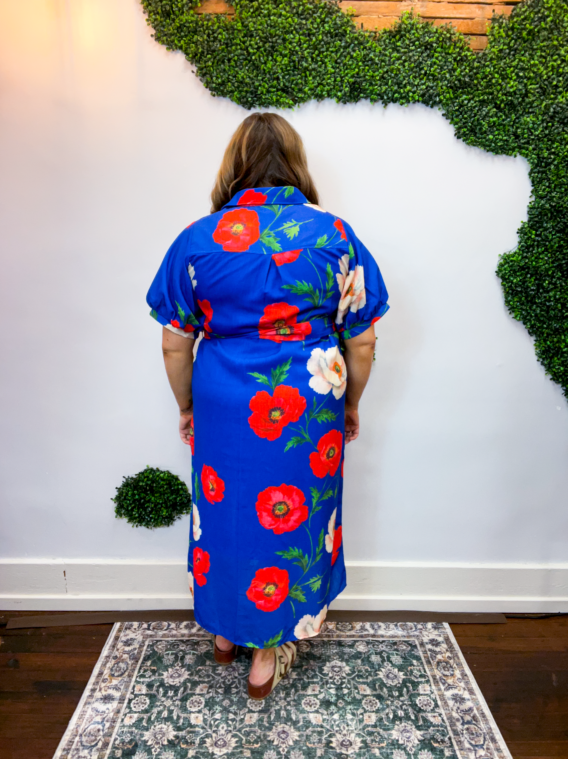 Where Poppies Grow Midi Dress