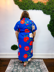 Where Poppies Grow Midi Dress