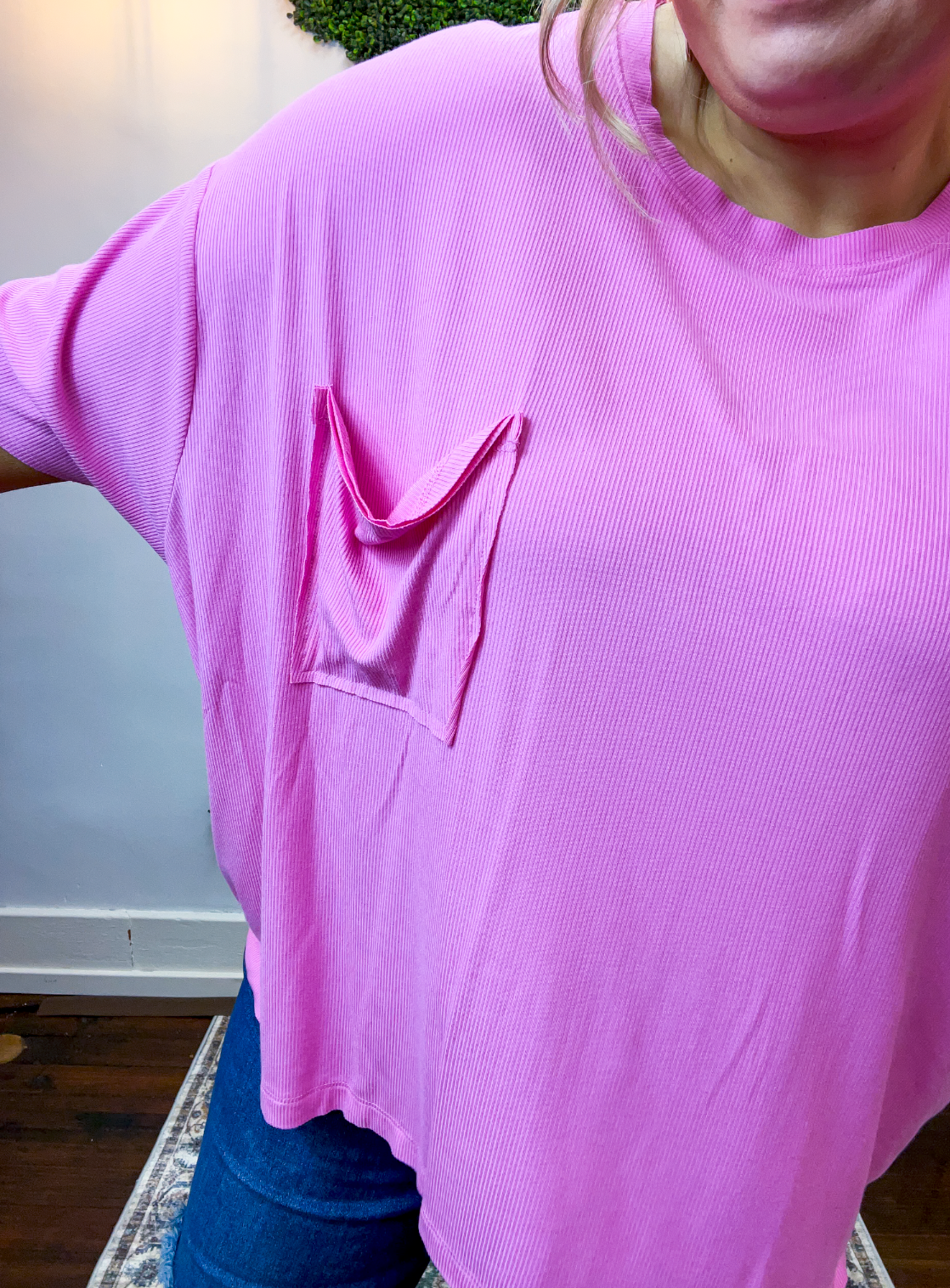 Pocket Full of Sunshine Tee in Candy Pink