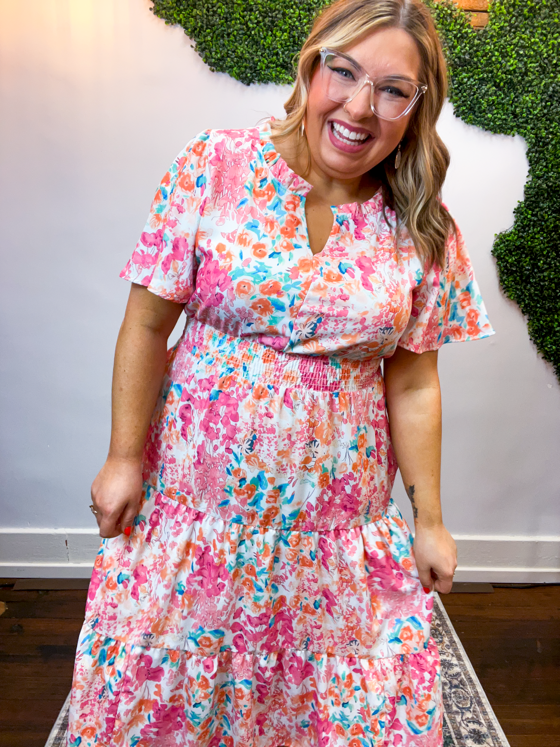 Flower Market Midi Dress