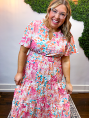 Flower Market Midi Dress