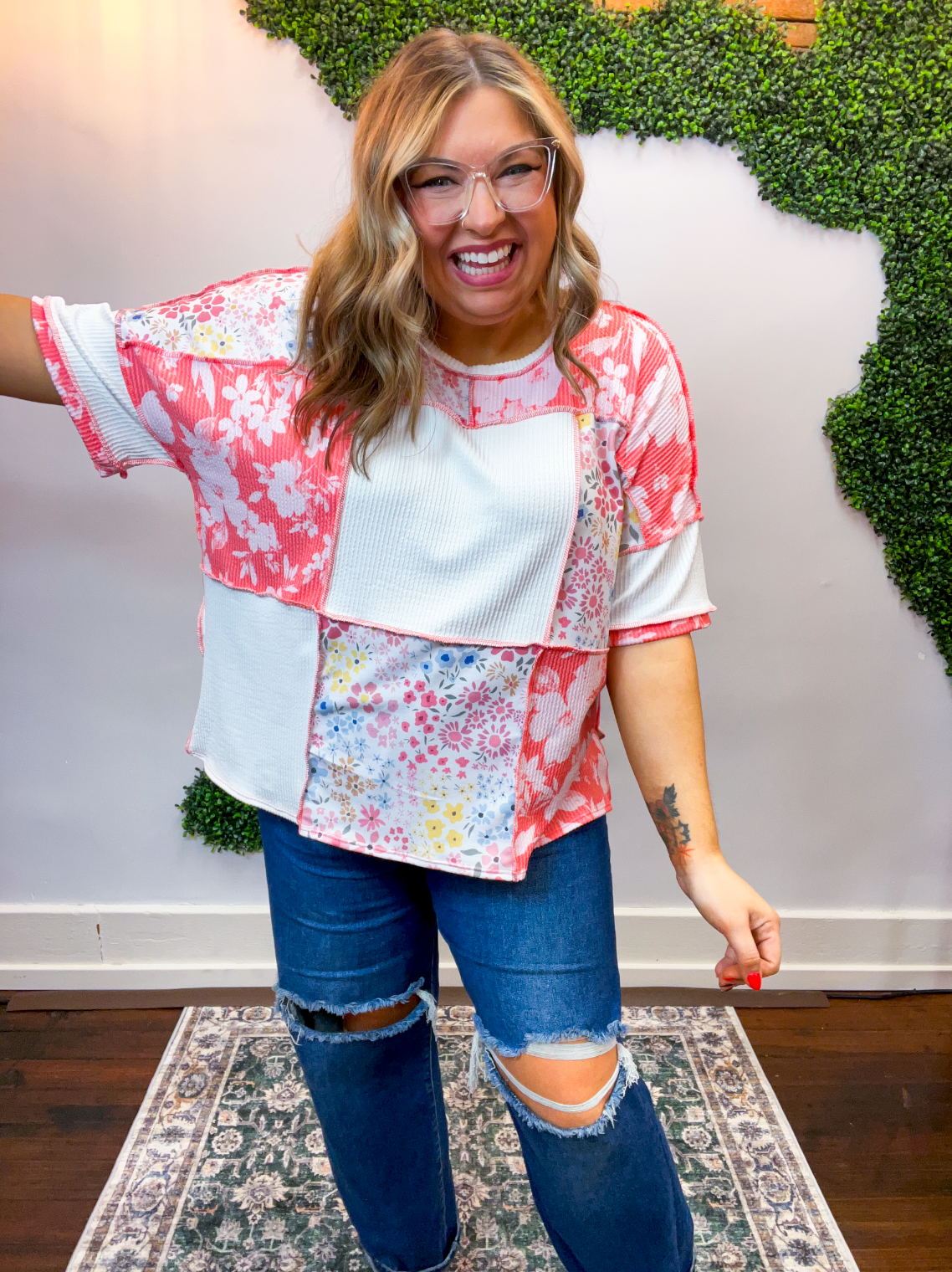 Garden Party Patchwork Top
