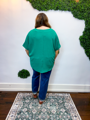 Float Away Dolman Top in Kelly Green