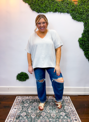 Float Away Dolman Top in Bone