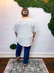 Float Away Dolman Top in Bone