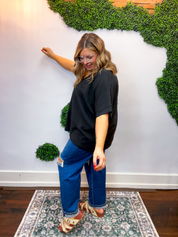 Float Away Dolman Top in Black