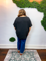 Float Away Dolman Top in Black