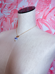Blue Willow Heart Necklace *Final Sale*
