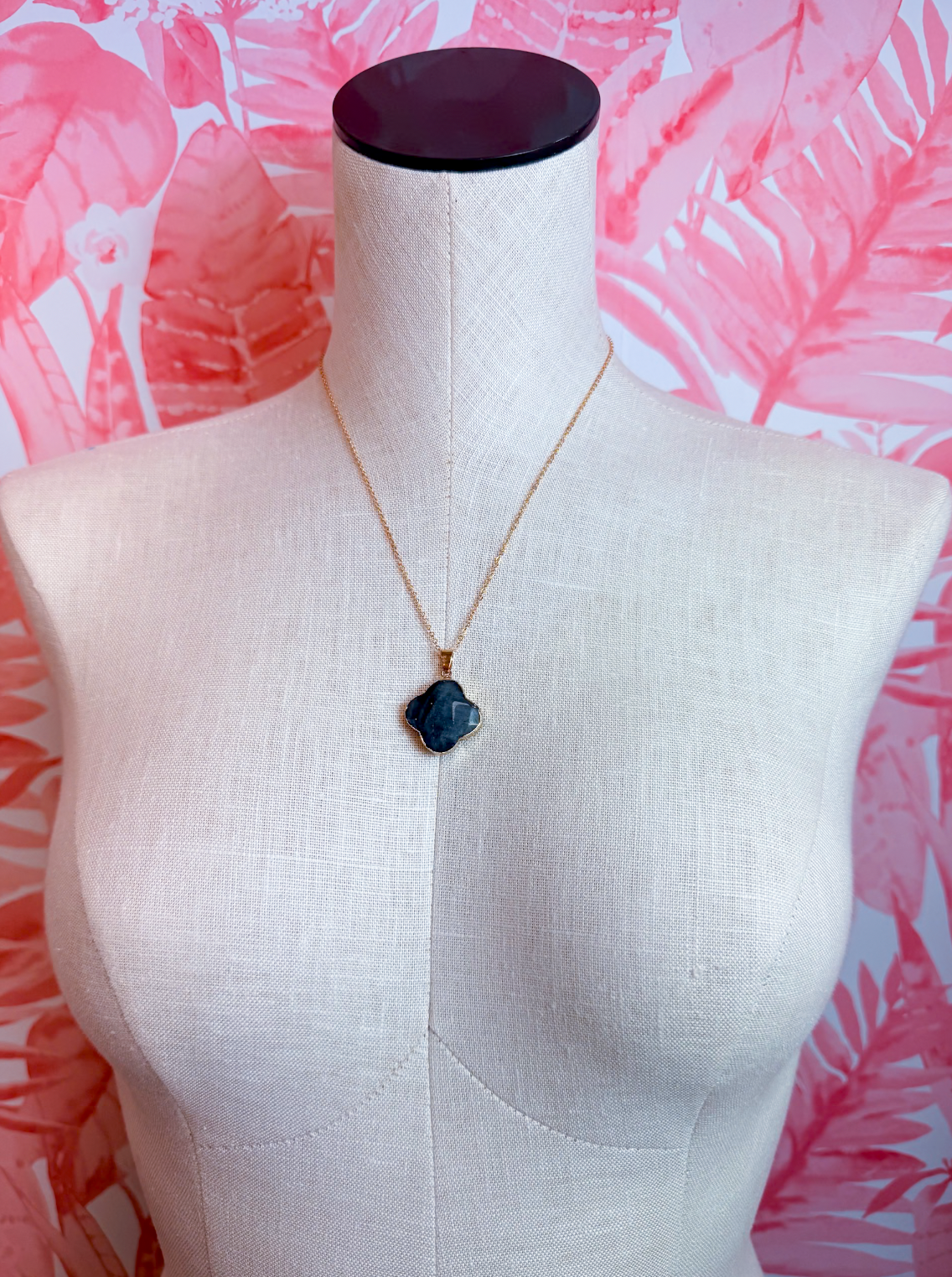 Labradorite Clover Pendant Necklace *Final Sale*