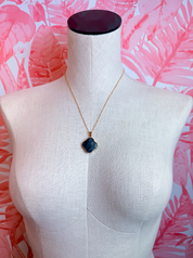 Labradorite Clover Pendant Necklace *Final Sale*