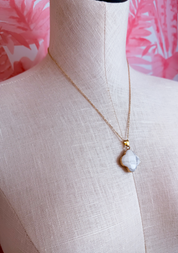 Howlite Clover Pendant Necklace *Final Sale*