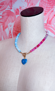 Color Story Beaded Necklace in Turquoise  *Final Sale*