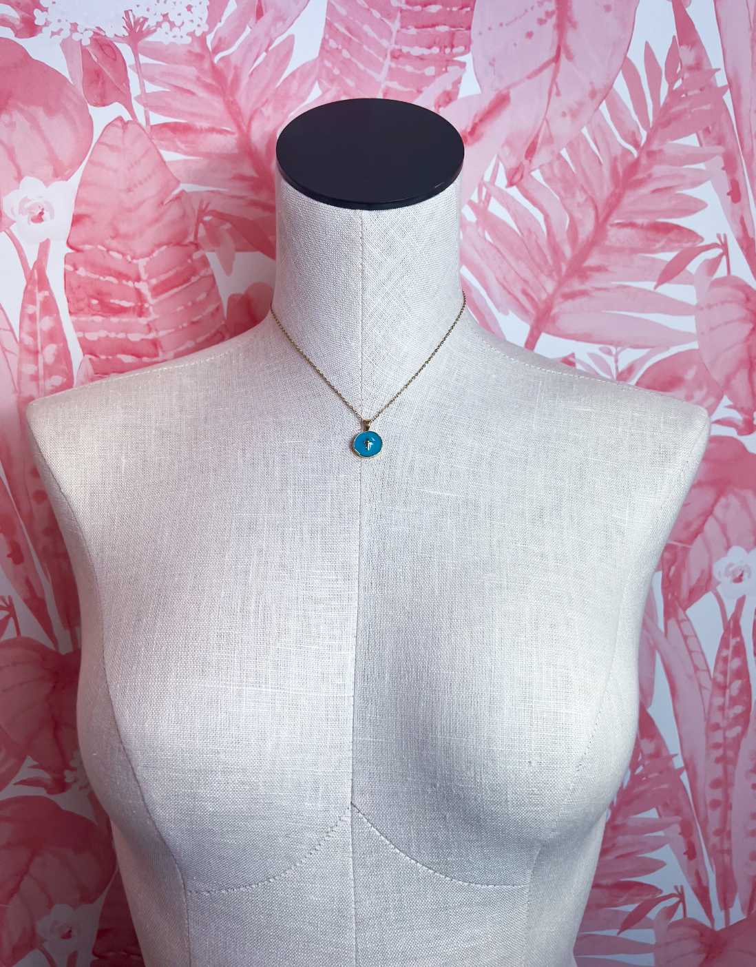 Circle of Faith Pendant Necklace in Turquoise *Final Sale*