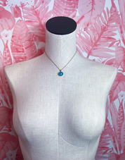 Circle of Faith Pendant Necklace in Turquoise *Final Sale*