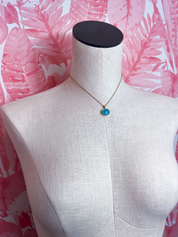 Circle of Faith Pendant Necklace in Turquoise *Final Sale*