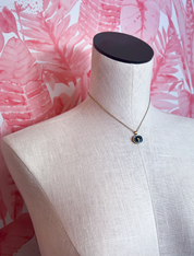 Circle of Faith Pendant Necklace in Black *Final Sale*