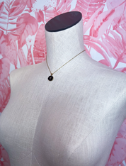 Circle of Faith Pendant Necklace in Black *Final Sale*